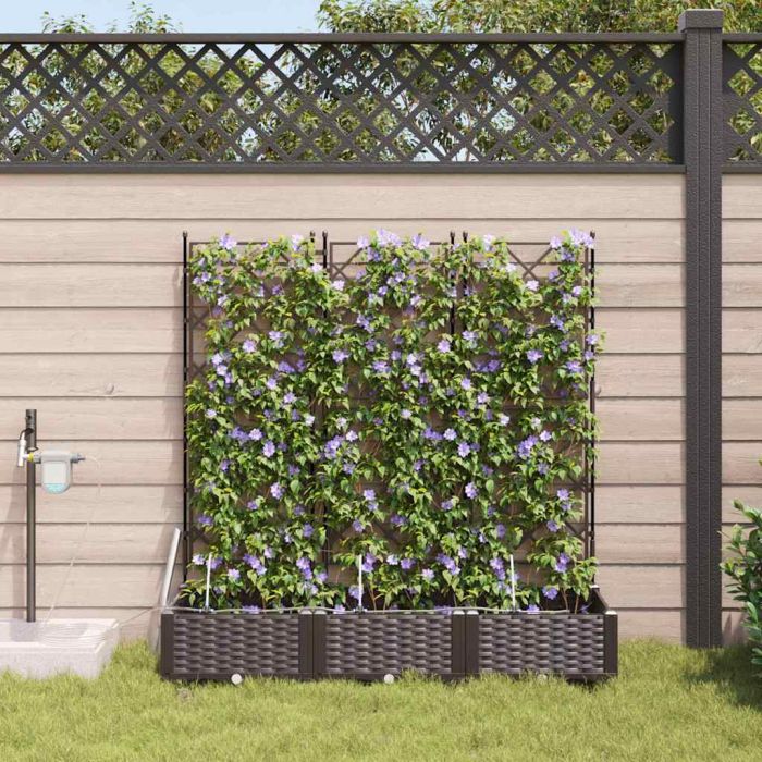 LIHRIDG Garden Planter 3 pcs Steel - Brown