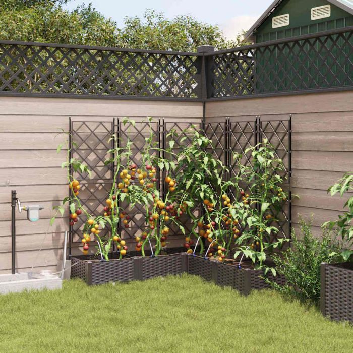 LIHRIDG Garden Planter 5 pcs Steel - Brown