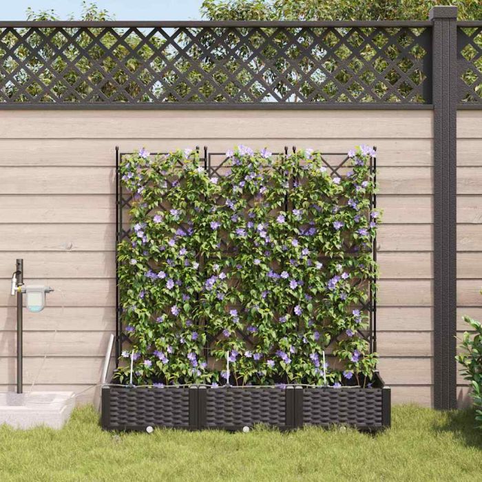 LIHRIDG Garden Planter 3 pcs Steel - Black