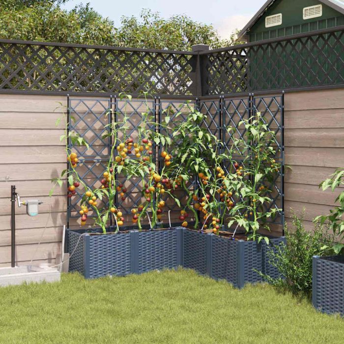 LIHRIDG Garden Planter 5 pcs Steel - Grey