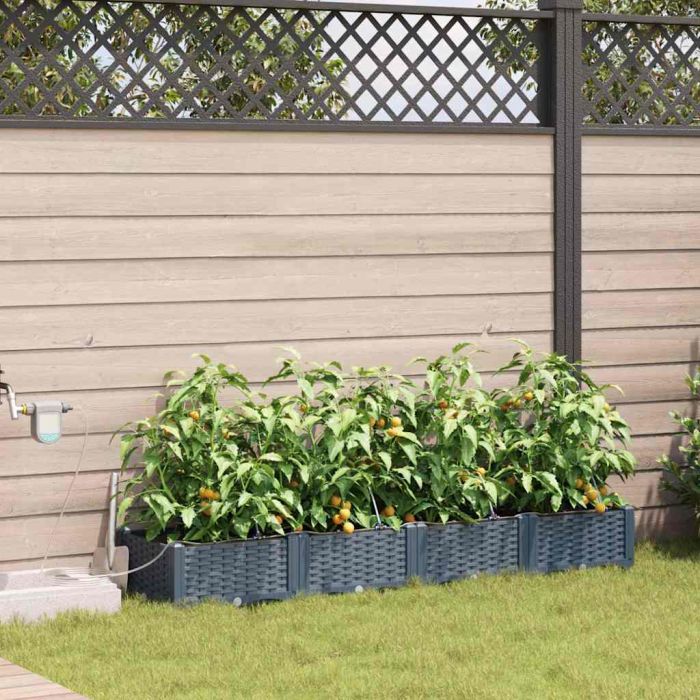 LIHRIDG Garden Planter 4 pcs LiGht Steel - Grey