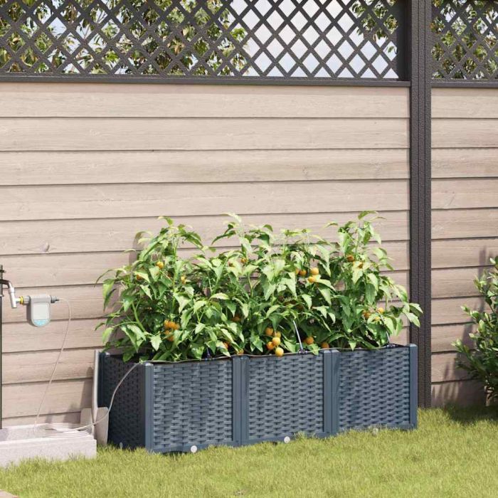 LIHRIDG Garden Planter 3 pcs LiGht Steel - Grey