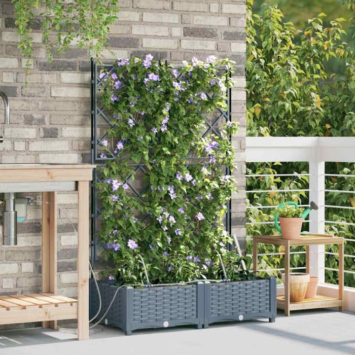 LIHRIDG Garden Planter 2 pcs LiGht Steel - Grey