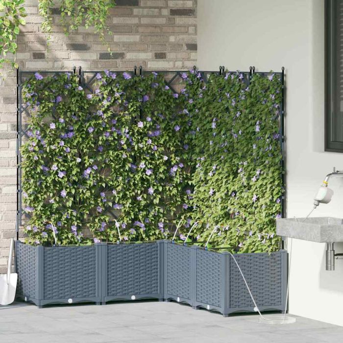 LIHRIDG Garden Planter 5 pcs LiGht Steel - Grey
