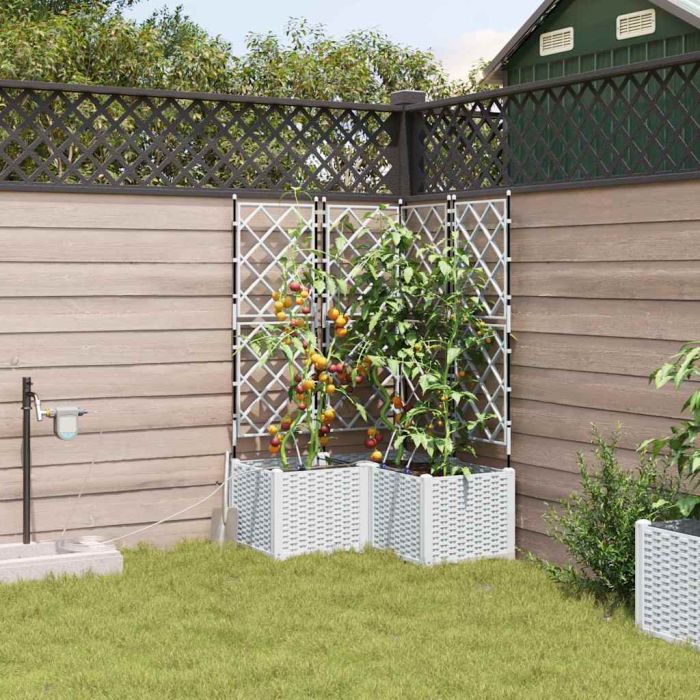 LIHRIDG Garden Planter 3 pcs Steel - White