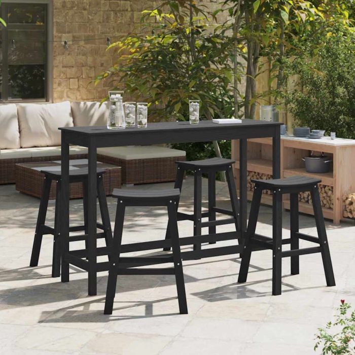 TITHAL Garden Bar Set 4 pcs HDPE - Black