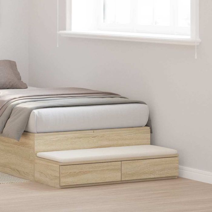 Bed Drawers Sonoma Oak 90x36.5x16.5 cm Made from Engineered Wood