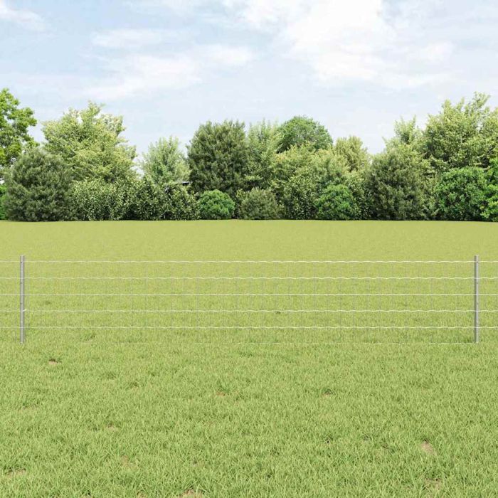 Euro Fence with 11 U Posts Silver 0,4x25 m Steel