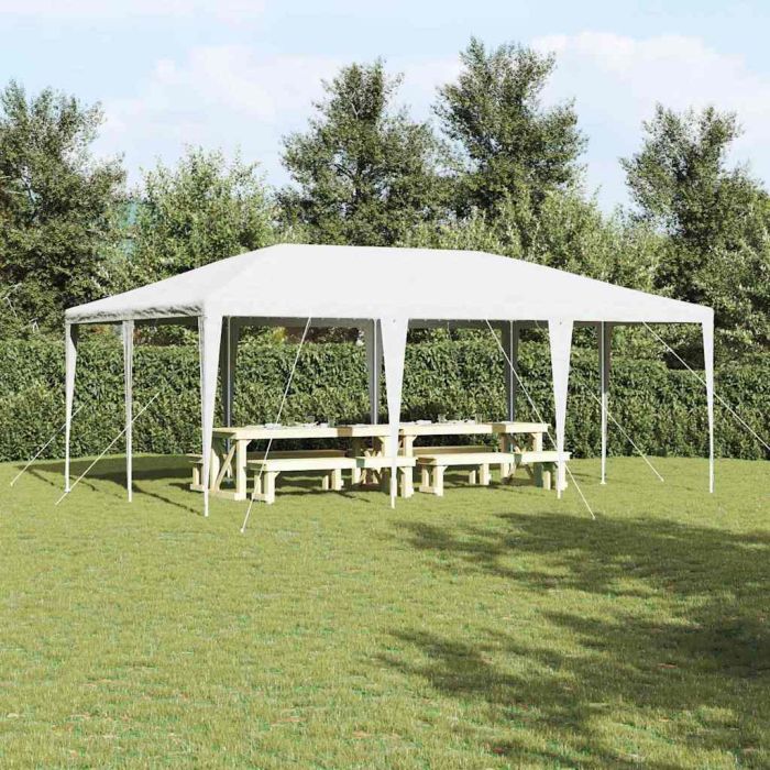 SEOWOD Party Tent 600x400x266 cm Polyethylene and Steel - White