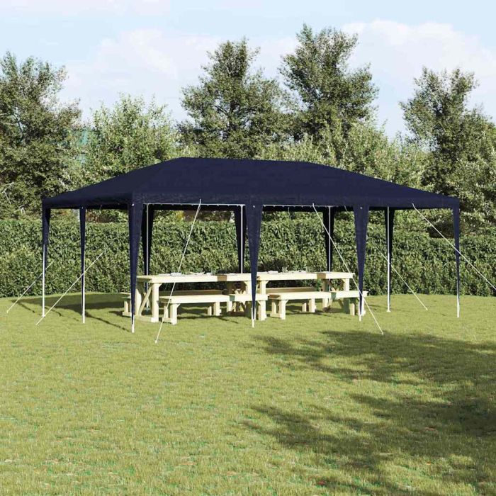 SEOWOD Party Tent 600x400x266 cm Polyethylene and Steel - Blue