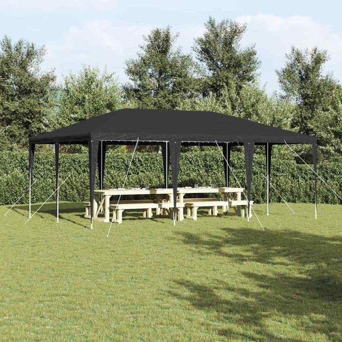 SEOWOD Party Tent Anthracite 600x400x266 cm Polyethylene and Steel