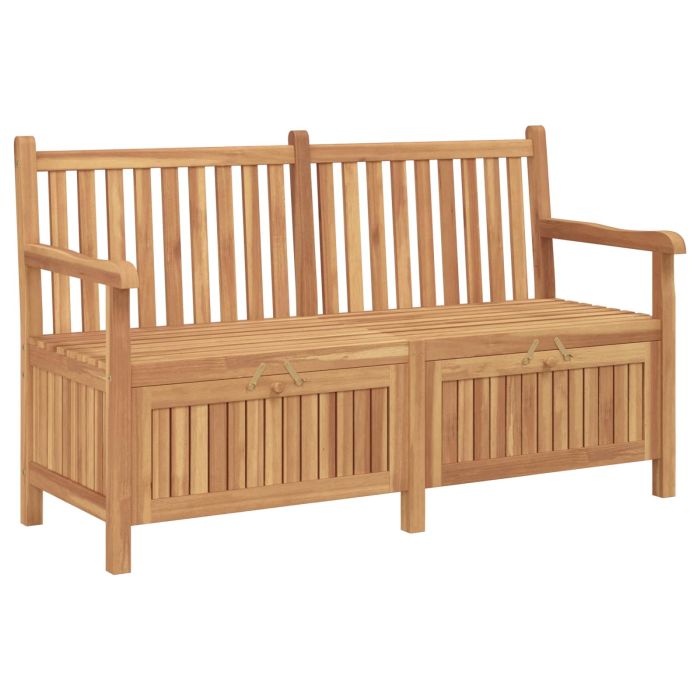 VOAHAL Bench with Storage 150x60x90 cm Solid Teak Wood - Brown