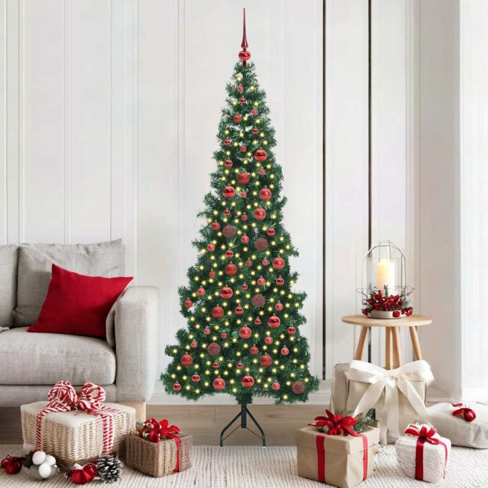 COZZIE Corner Artificial Christmas Tree Green 180 cm PVC and Metal