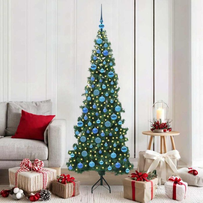 COZZIE Corner Artificial Christmas Tree Green 180 cm PVC and Metal