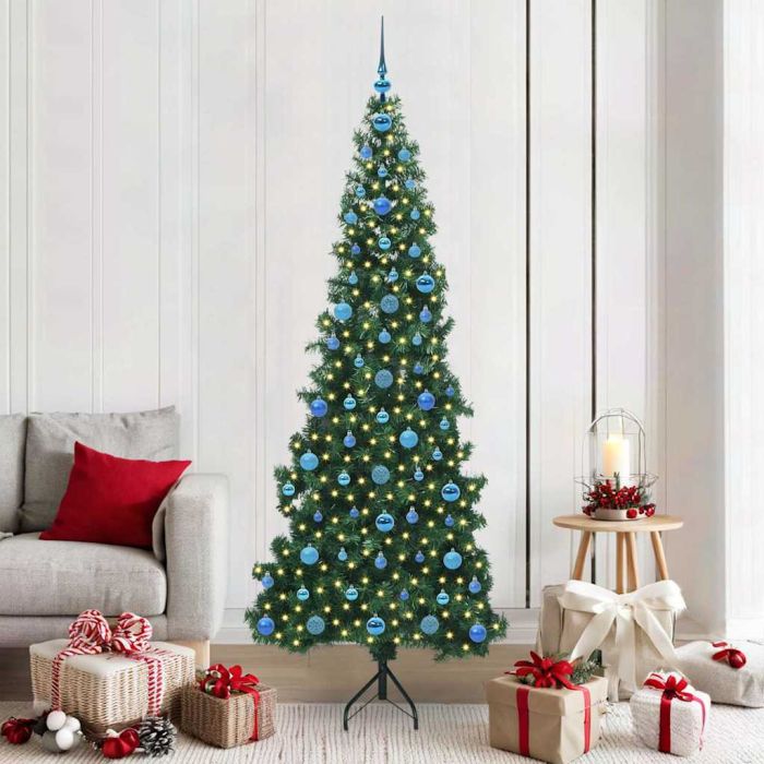 COZZIE Corner Artificial Christmas Tree Green 210 cm PVC and Metal