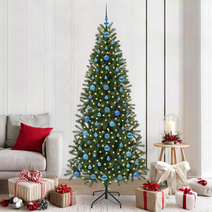 COZLYN Artificial Christmas Tree with 300 LEDs Green 210 cm PE and PVC