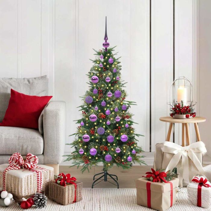 COZLYN Artificial Hinged Christmas Tree Green 120 cm PE and PVC