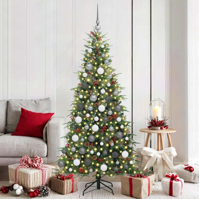 ELMIX Artificial Hinged Christmas Tree Green 180 cm PE and PVC