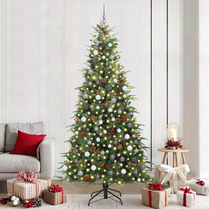 ELMIX Artificial Hinged Christmas Tree Green 240 cm PE and PVC