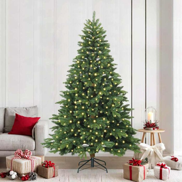 COZZIN Artificial Christmas Tree with 300 LEDs Green 240 cm PE and PVC