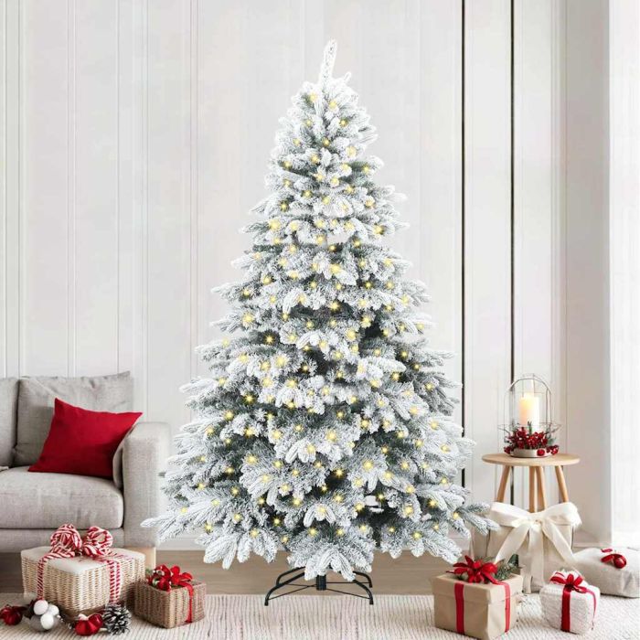 EMBERA Artificial Christmas Tree with 300 LEDs Green 240 cm PE and PVC