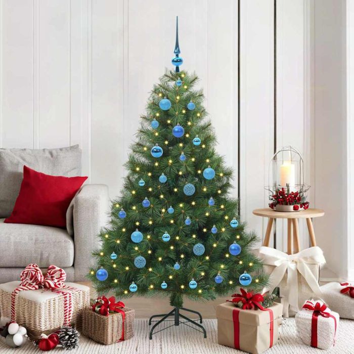 ELSERA Artificial Christmas Tree with 150 LEDs Green 150 cm PE and PVC