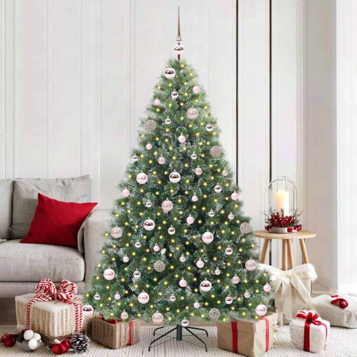 FIRILO Artificial Christmas Tree with 300 LEDs Green 180 cm PE and PVC
