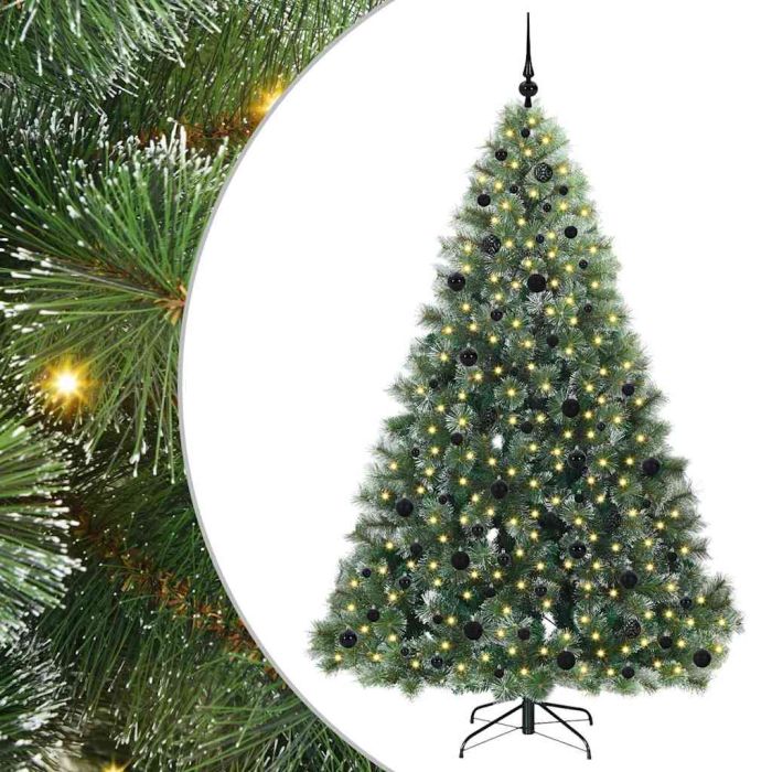 FIRILO Artificial Christmas Tree with 300 LEDs Green 210 cm PE and PVC