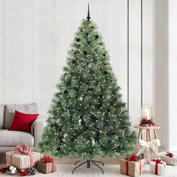 FIRILO Artificial Christmas Tree with 300 LEDs Green 240 cm PE and PVC
