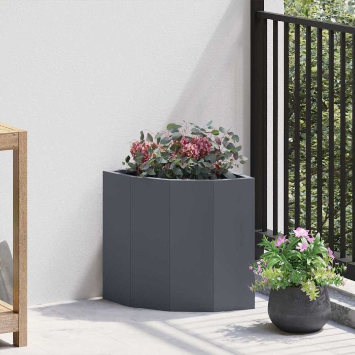 CLSRIDG Corner Planter Anthracite 30x30x35 cm Steel