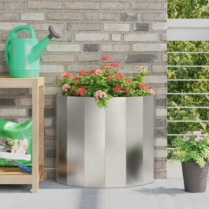CLSRIDG Planter 60x30x50 cm Stainless Steel - Silver