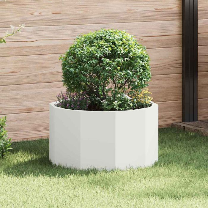 CLSRIDG Planter 60x60x35 cm Steel - White