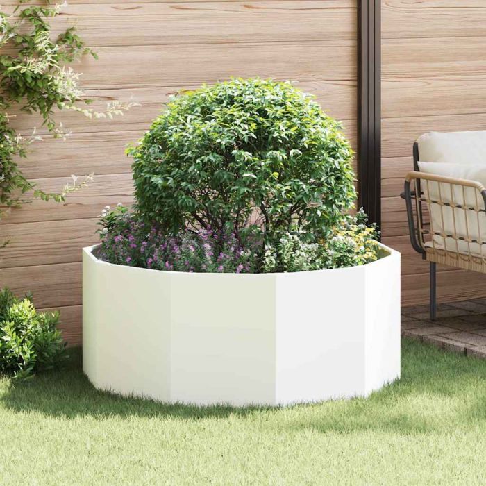 CLSRIDG Planter 120x120x50 cm Steel - White