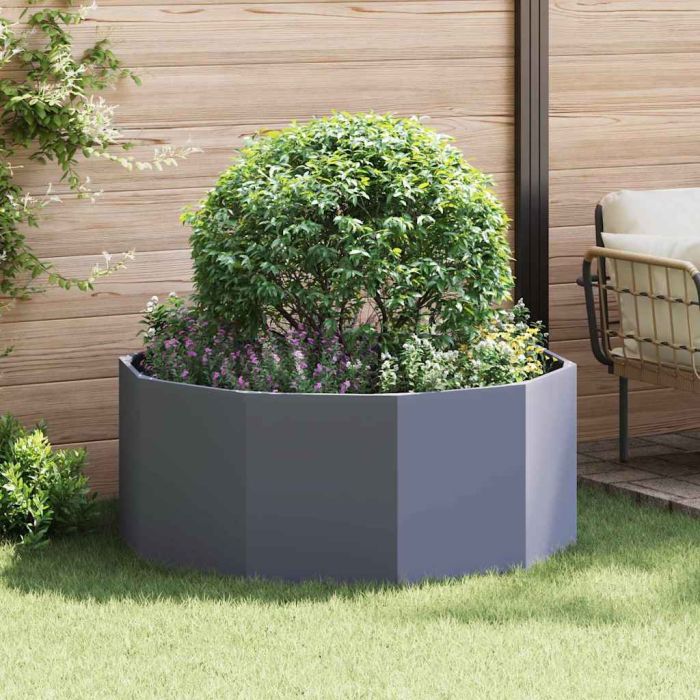 CLSRIDG Planter Anthracite 120x120x50 cm Steel