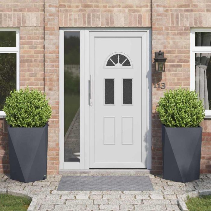 CLSRIDG Planter 2 pcs Anthracite 50x50x75 cm Steel
