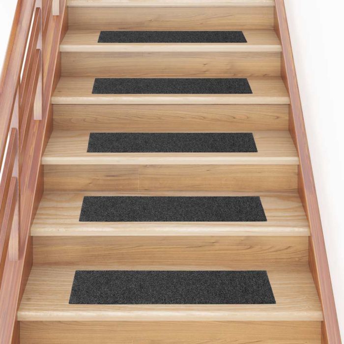 Stair Mats Self-adhesive 30 pcs Anthracite 76x20 cm Rectangular