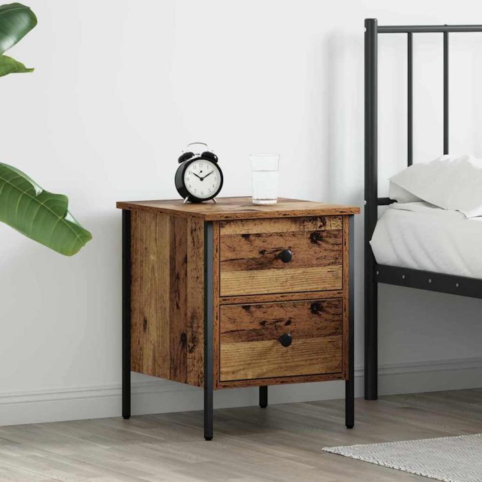 Bedside Cabinet Old Wood 40x42x50 cm Engineered Wood