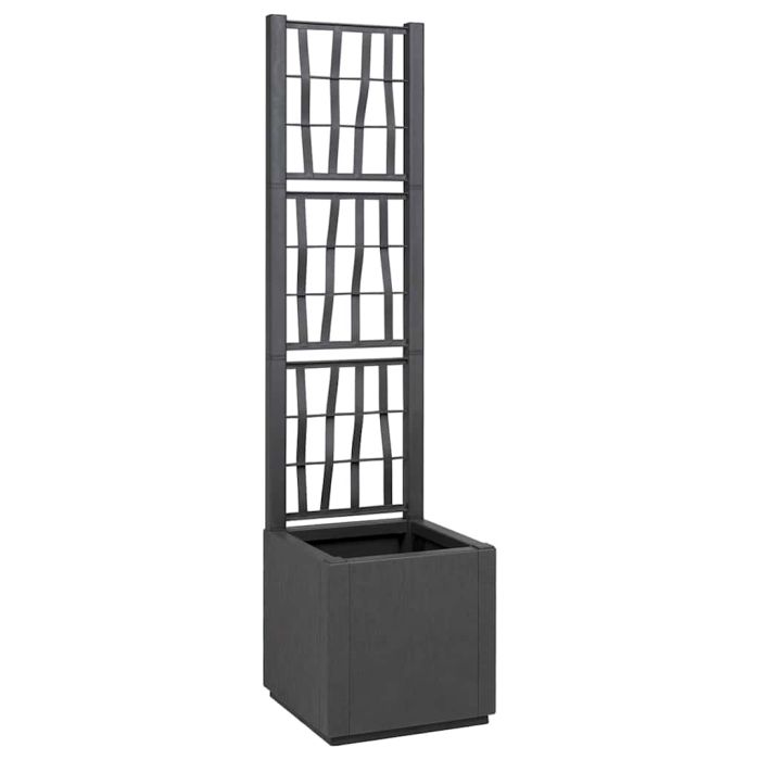 LAWOD Garden Planter Anthracite 36x36x140 cm Polypropylene