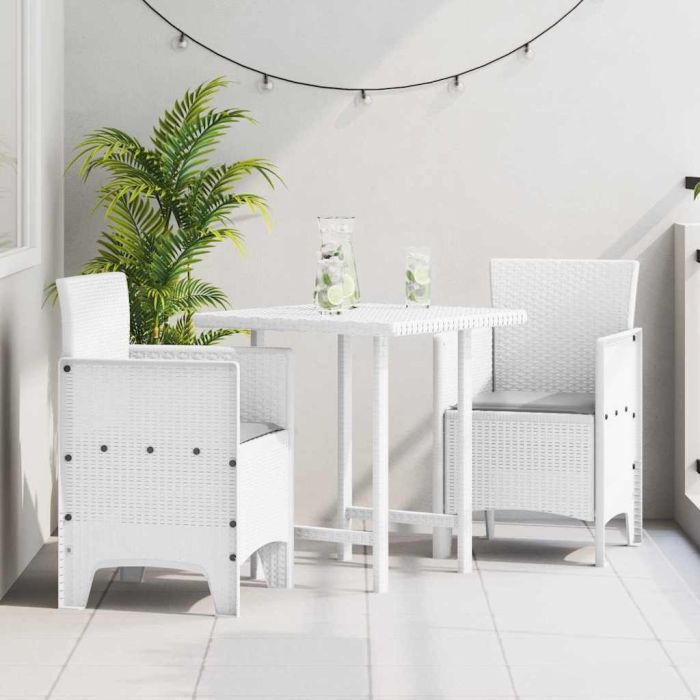 MEFORD Garden Chair 2 pcs 53x49x85 cm Polypropylene - White