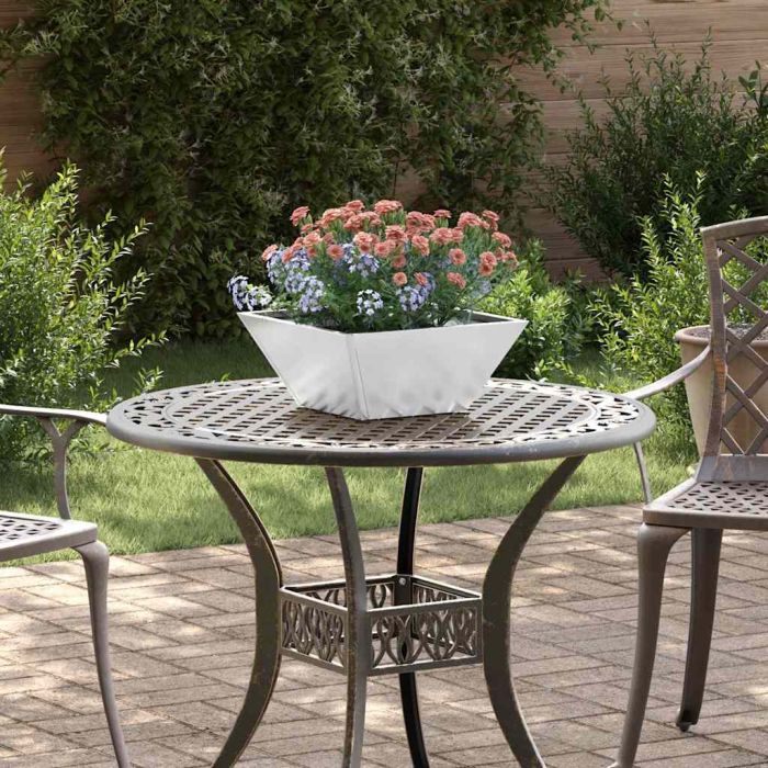 DRDALE Garden Planter 35x35x15 cm Galvanised Steel - Silver