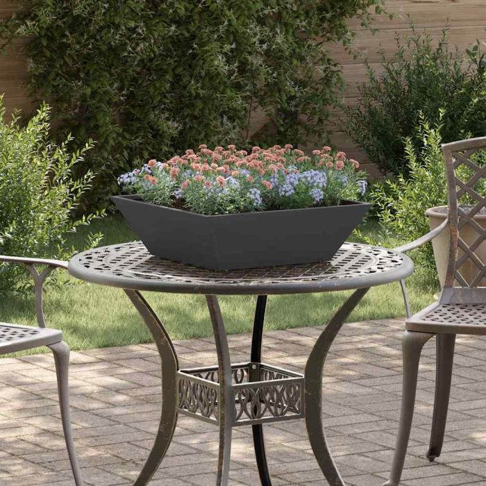 DRDALE Garden Planter 50x50x15 cm Cold-rolled Steel - Black