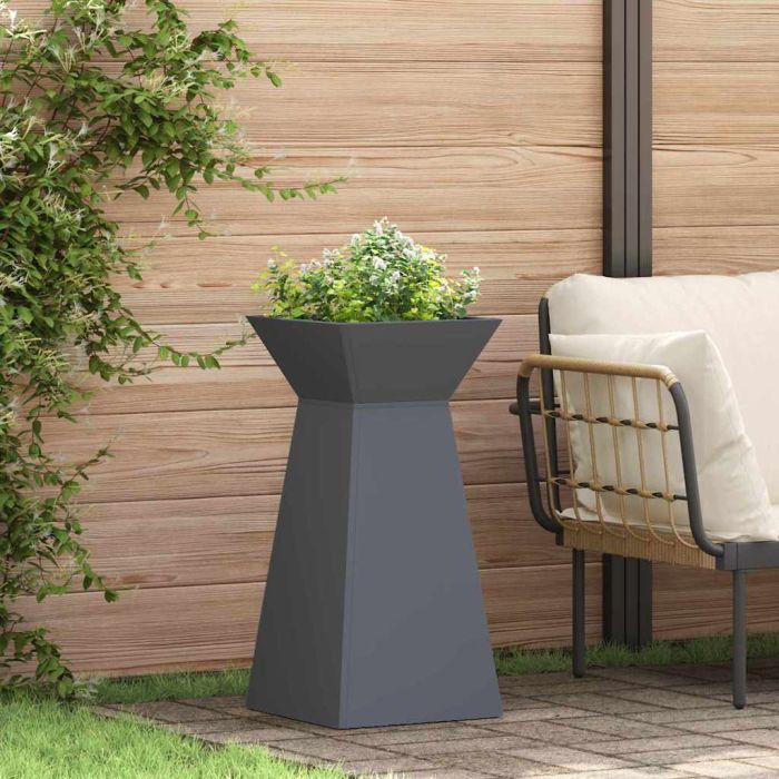 DRDALE Pillar Planter 2 pcs Anthracite 35x35x73 cm