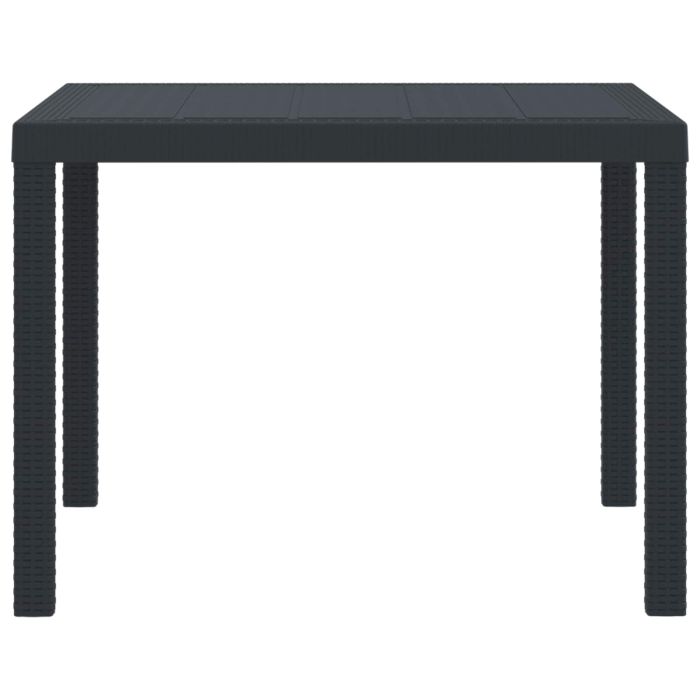 TARIDG Garden Dining Table Anthracite 100x100x73 cm Poly Rattan