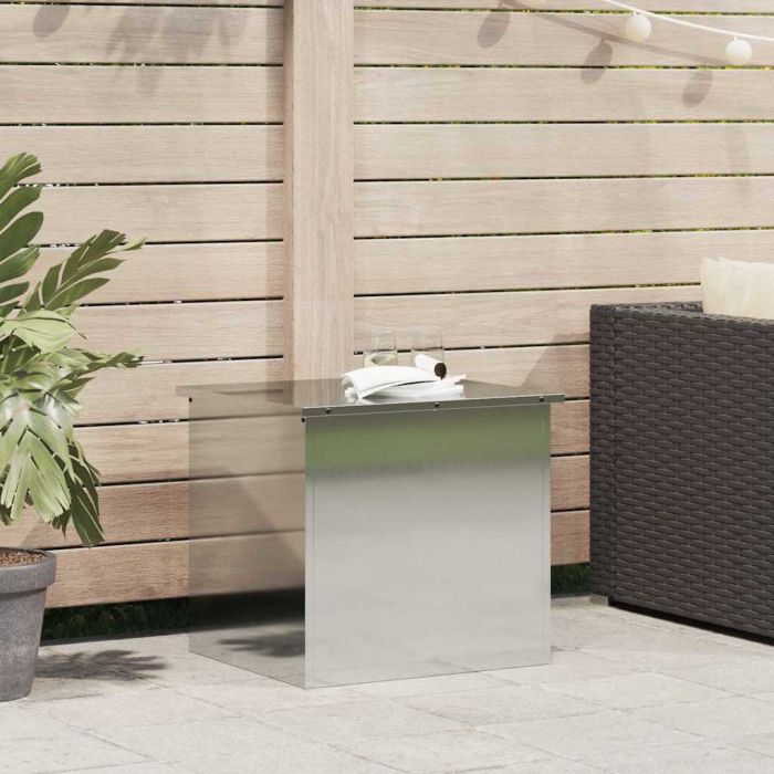 PERCOVE Outdoor Storage Box 55x50.5x50 cm Steel - Silver