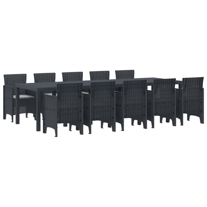 ORHEAT Garden Dining Set with Cushions with Cushion 11 pcs