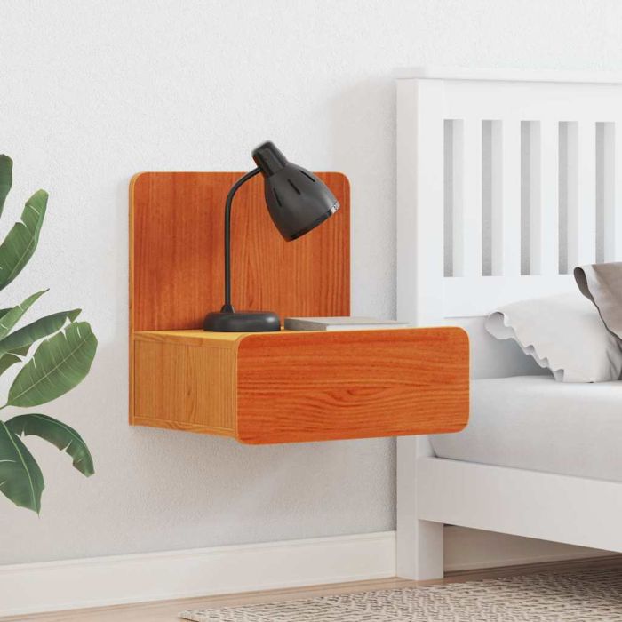 Bedside Table 2 Pieces Wax brown 44 x 32.5 x 40 cm Solid pine wood