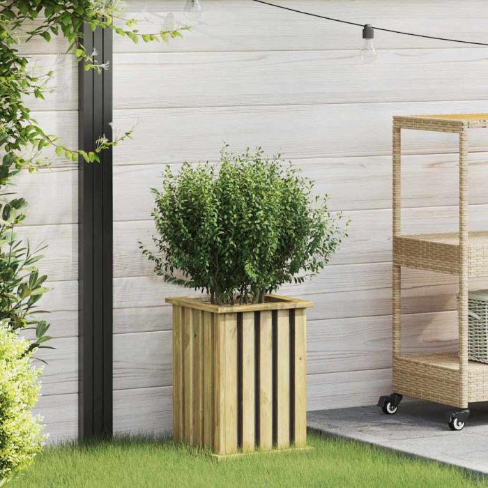 CHCRES Planter Boxes 33x33x45 cm Impregnated Pine Wood - Brown