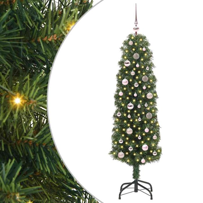 CLOVYN Artificial Christmas Tree with 150 LEDs with Stand Green 150 cm