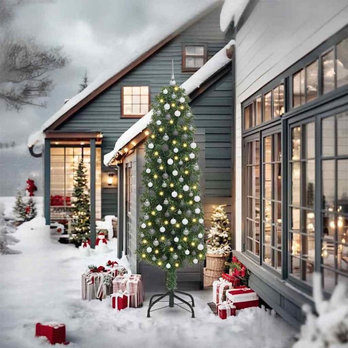 CLOVYN Artificial Christmas Tree with 300 LEDs with Stand Green 240 cm