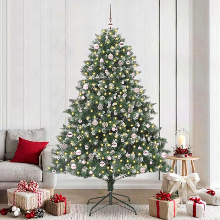 EMVER Artificial Christmas Tree with 300 LEDs with Stand Green 240 cm